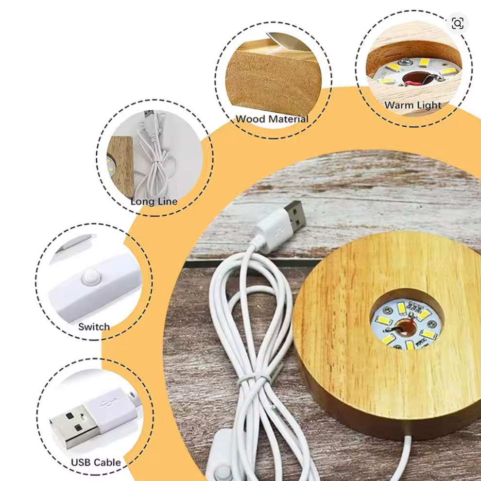 Lámpara Decorativa Esfera De Cristal Led